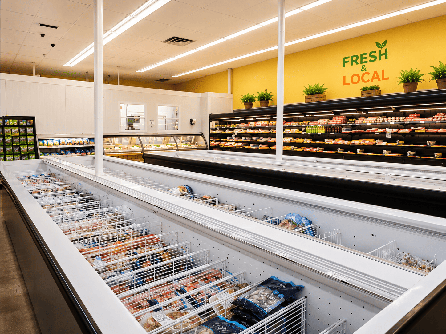Full-service meat counter at Plaza Tropical